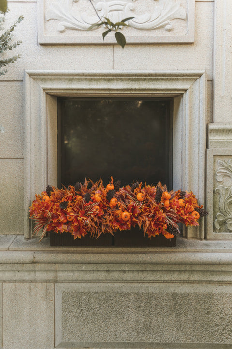 15Pcs Outdoor Artificial Maple Leaf, Pumpkin, and Berry Bouquet