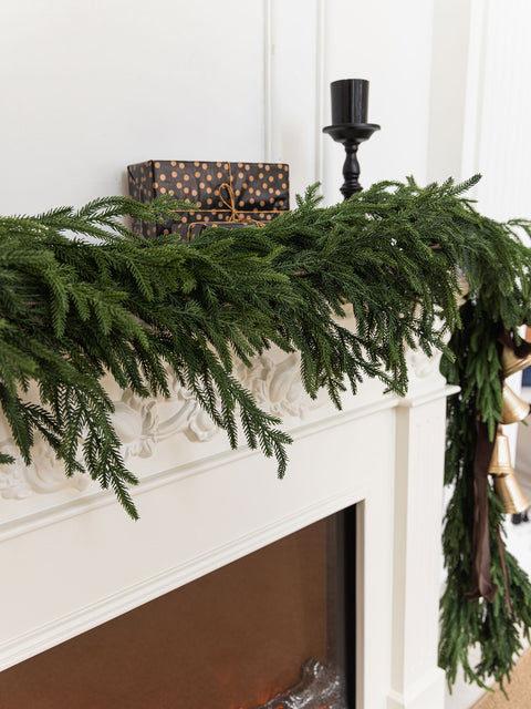 Christmas Garland Real Deluxe Touch Norfolk Pine Garland-6/9/14FT