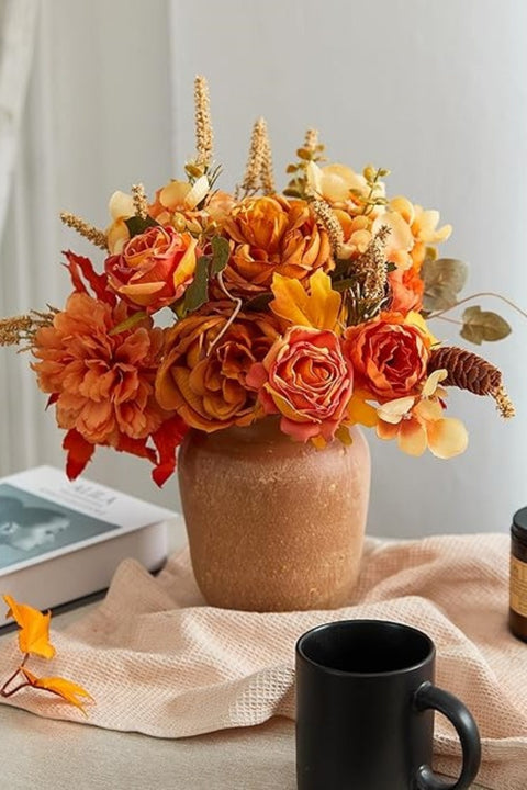 2Pcs Artificial Fall Decor Flower Bouquet