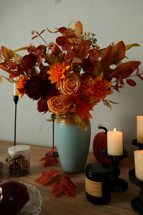 10Pcs Fall Flower Bouquets for Thanksgiving