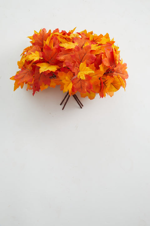 4Pcs Fall Decor Maple Leaves Stems