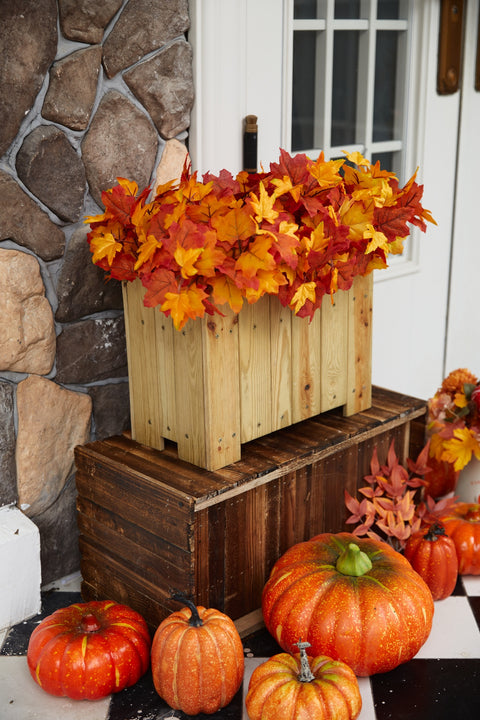 4Pcs Fall Decor Maple Leaves Stems