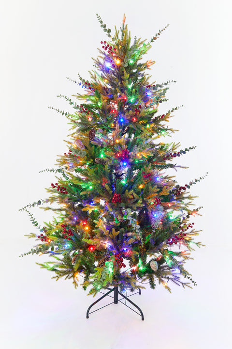 Artificial Christmas Tree with 300 Multi-Colored String Lights - 72inch